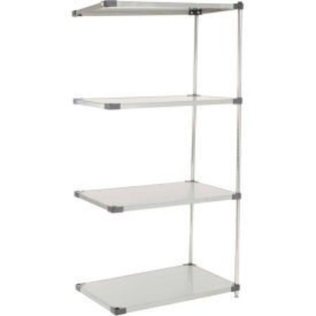 GLOBAL EQUIPMENT Nexel    Solid Stainless Steel Shelving Add-On Unit - 5 Tier - 48"W x 24"D x 86"H A24488SS5